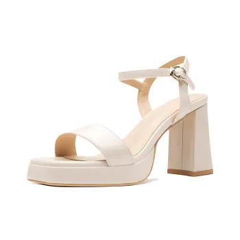 GOSO One Strap Sandals 8.5CM Women's Apricot