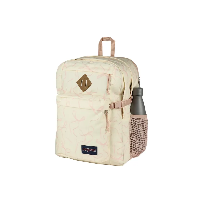 JanSport Recycled Polyester Backpack Women's Beige & Pink-2