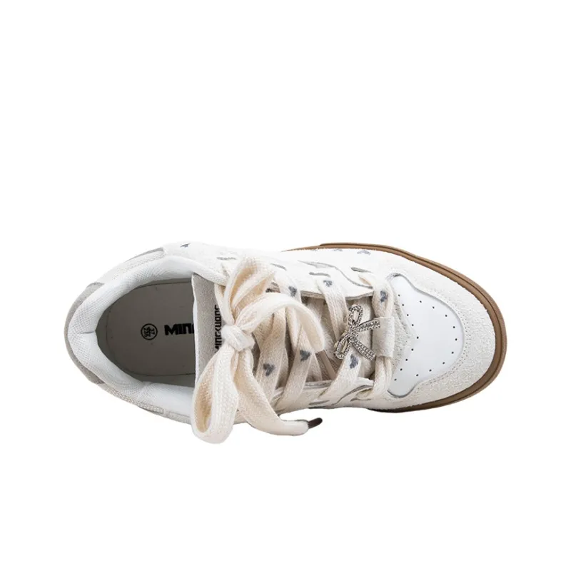 MINGKUANG Slip Resistant, Abrasion Resistant, Lightweight Low Top Skateboard Shoes Unisex Beige-3