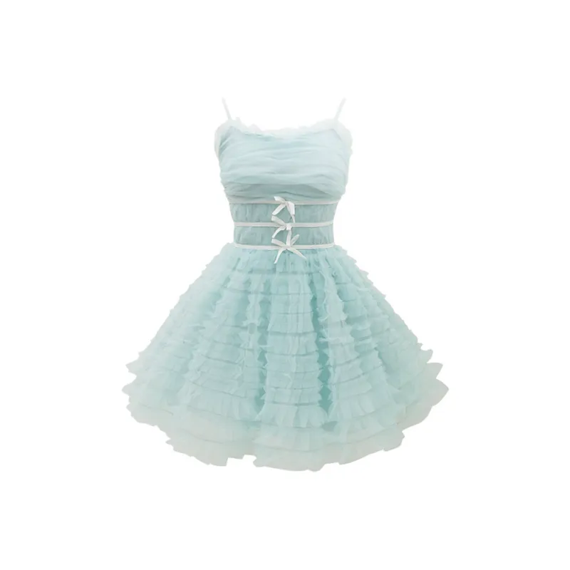 PLANE DRIFT Slip Dresses Women's Sea Salt Blue-0