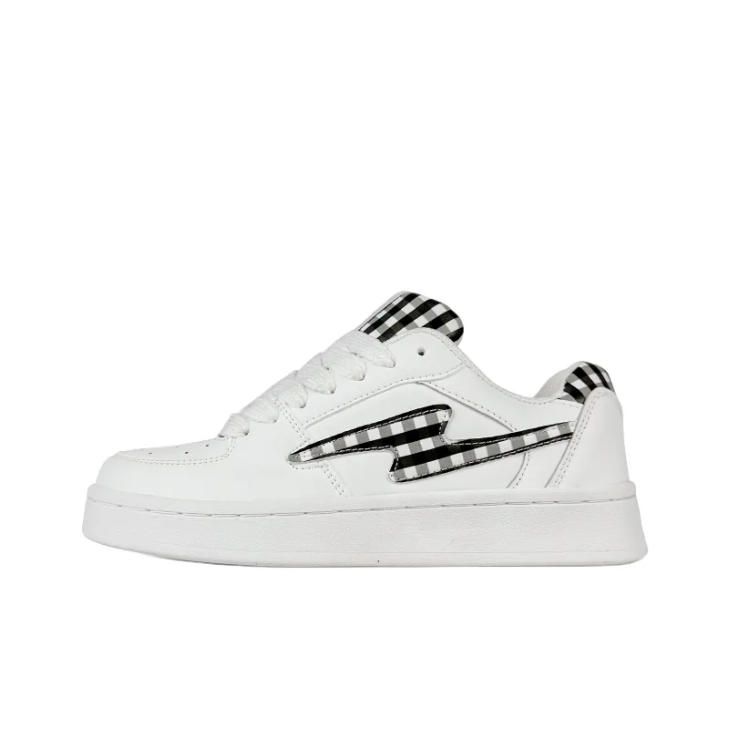 Rongchuan Slip Resistant, Abrasion Resistant, Lightweight Low Top Skateboard Shoes Unisex White Pink Square-7