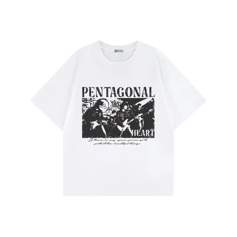 PENTAGONAL HEART T Shirt Unisex-5