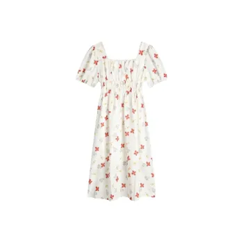 7 SEVFUN Short Sleeved Dress Women's Apricot