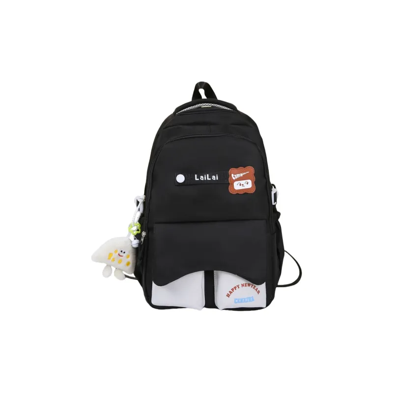 WICKBUEN Nylon Backpack Regular Unisex Ecru/Black-6
