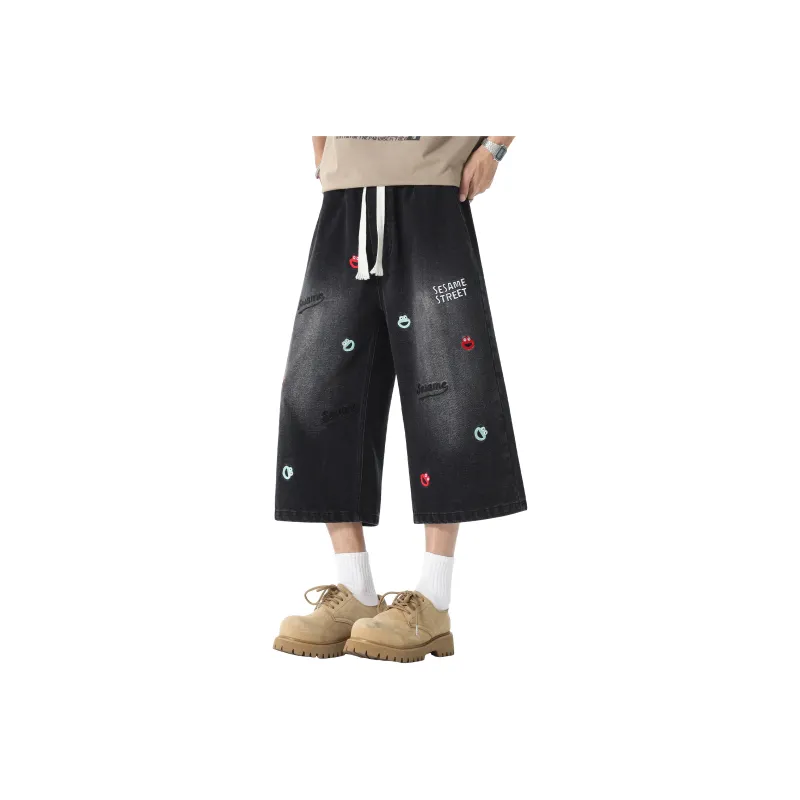 SESAME STREET Denim Shorts Unisex-0