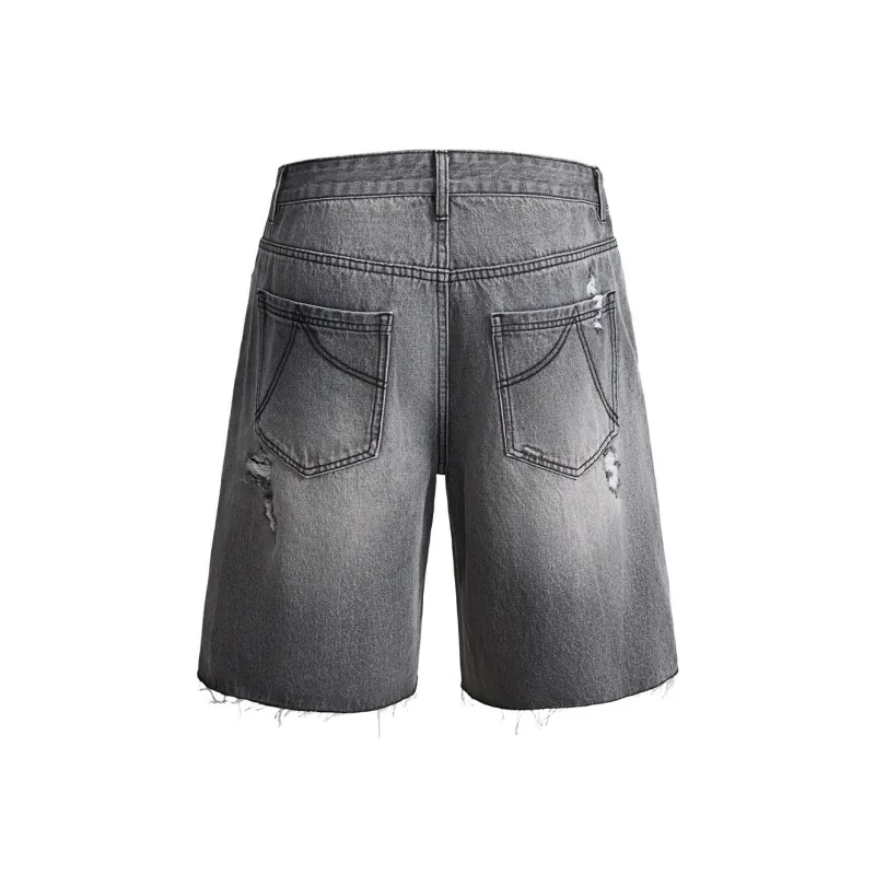 WILDX Denim Shorts Unisex French Work Gray-1