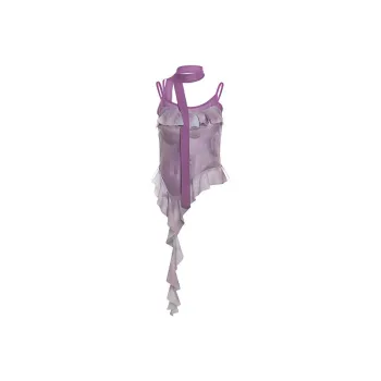 COVT Camisoles Women's Purple Camisole With Ribbon