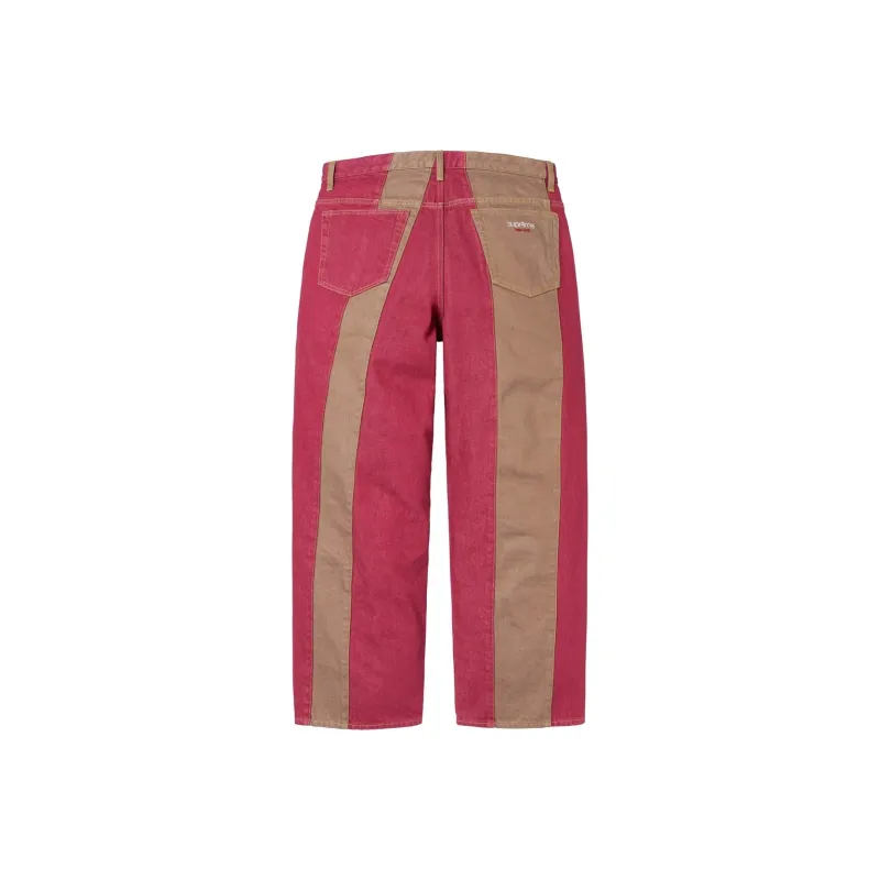 Supreme Paneled Stripe Baggy Jean-5