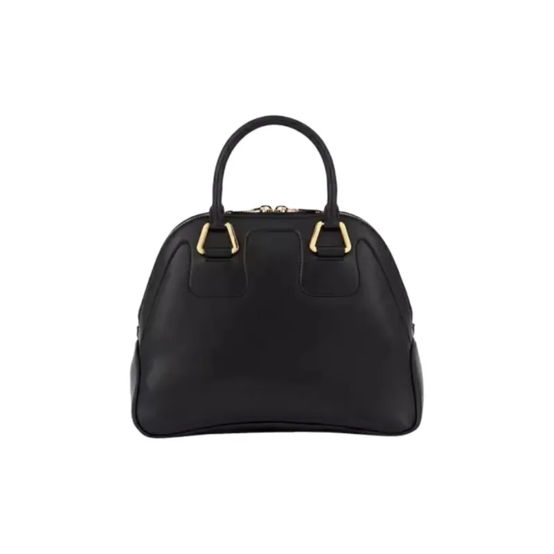 LANCEL Cow Leather Dome Bag, Shoulder Bag, Crossbody Bag, Handbag Mini Women's Black-2