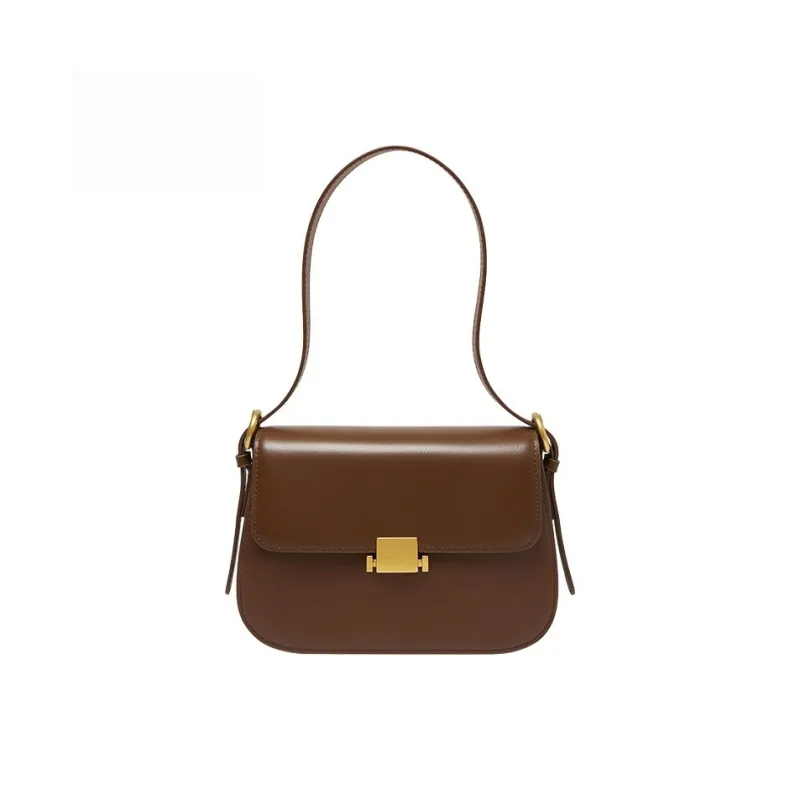 CNNCOO Cow Leather Crossbody Bag, Shoulder Bag Women's Chestnut Coffee-5