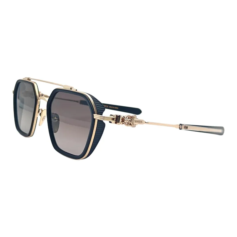 Chrome Hearts Titanium Irregular Shape Sunglasses Unisex Black-0