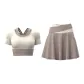 【Shorts set】Ivory + khaki