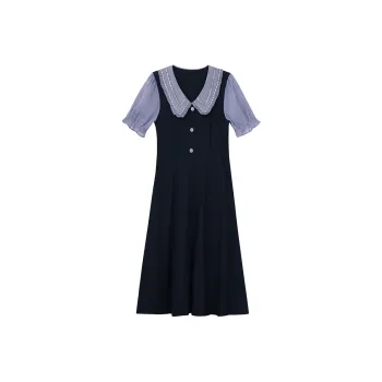 Flowers In Water Short Sleeved Dress Women's