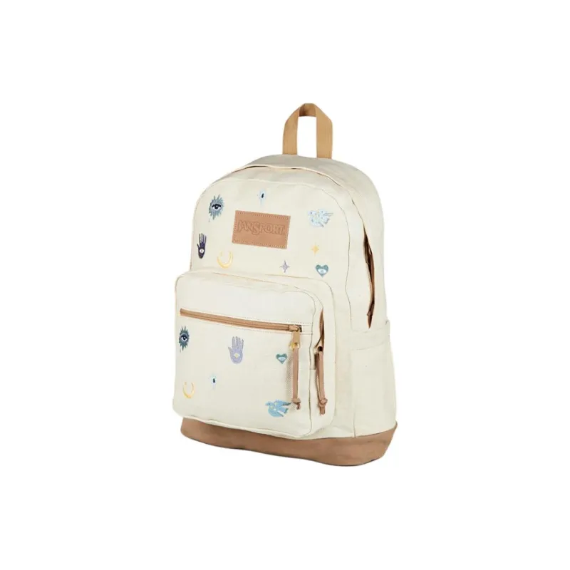 JanSport Suede Backpack Unisex Ecru-1