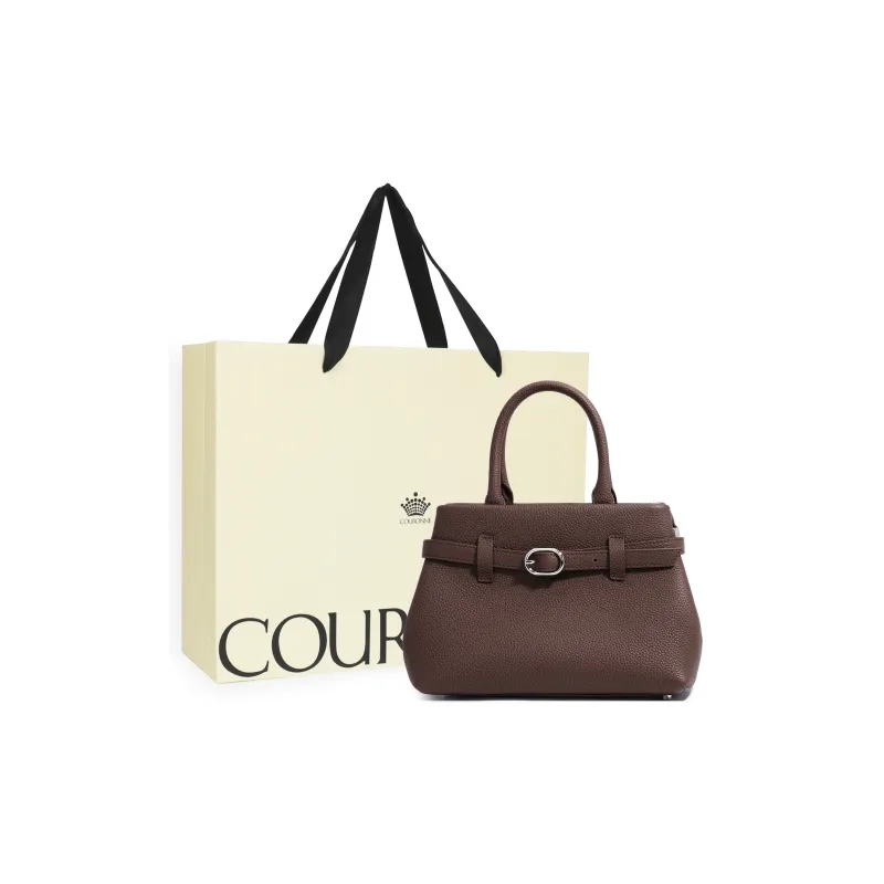 COURONNE Top Grain Cow Leather Kelly Bag Handbag Regular Women's Multicolor-20