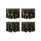 4 Pack[Heart Black Yellow+Heart Black Yellow+Black Yellow 0+Black Yellow 0]