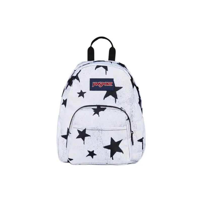 JanSport Zip Closure Backpack Mini Women's White & Black-0