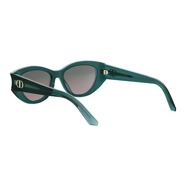 DIOR Acetate Irregular Shape Sunglasses Women's Green-3