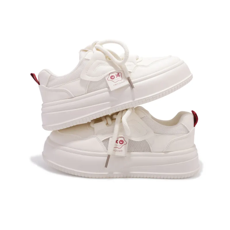 Miss Zhang Abrasion Resistant Low Top Skateboard Shoes Women's Beige-4