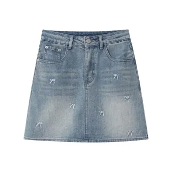 ONE SHALLOW Denim Short Skirts Women's