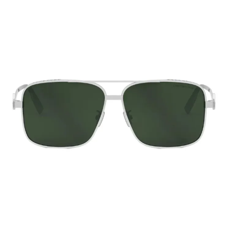 DIOR Metal Square Sunglasses Unisex Silver-0