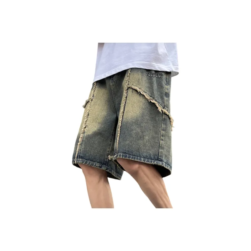 TBSM Denim Shorts Unisex Yellow Mud-0