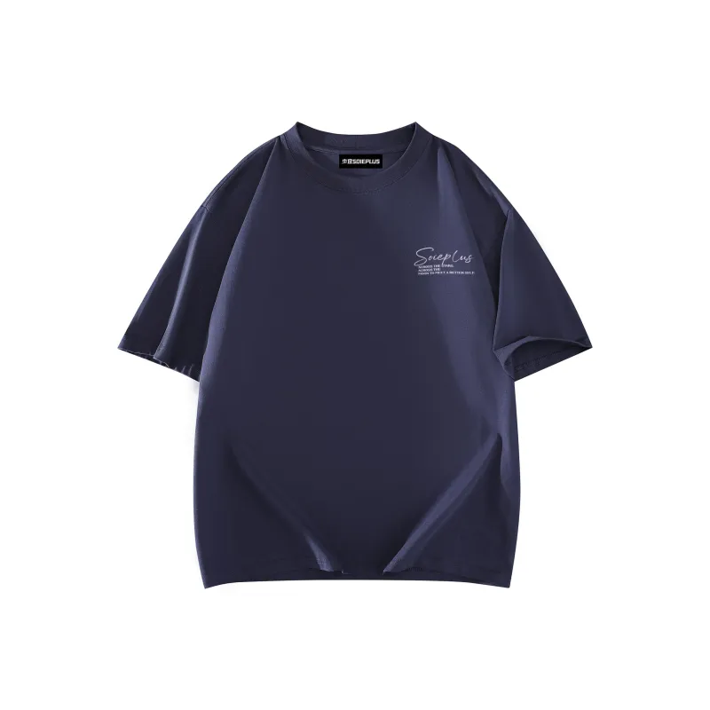 SOIE T Shirts Unisex Navy Blue-1