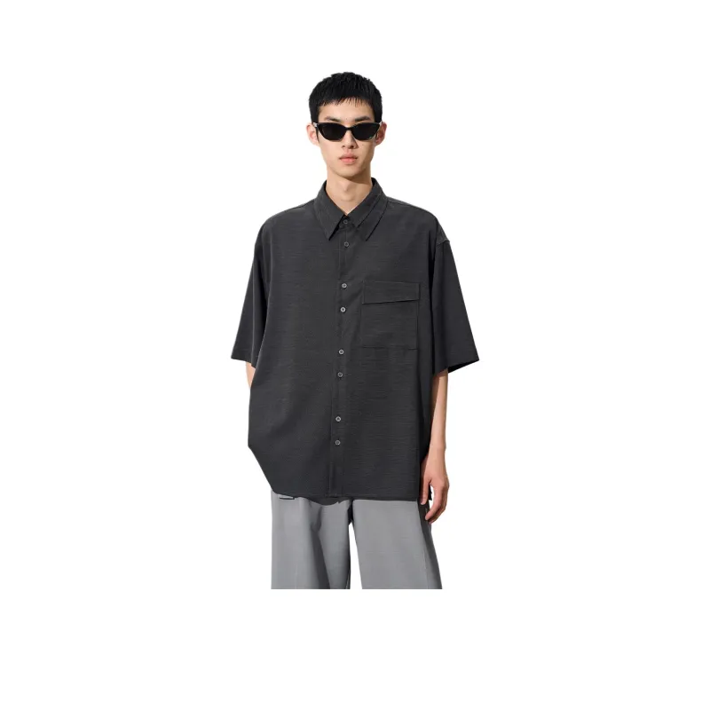 WHITT EPURE Casual Loose Fit Short Sleeved Shirt Men's-2