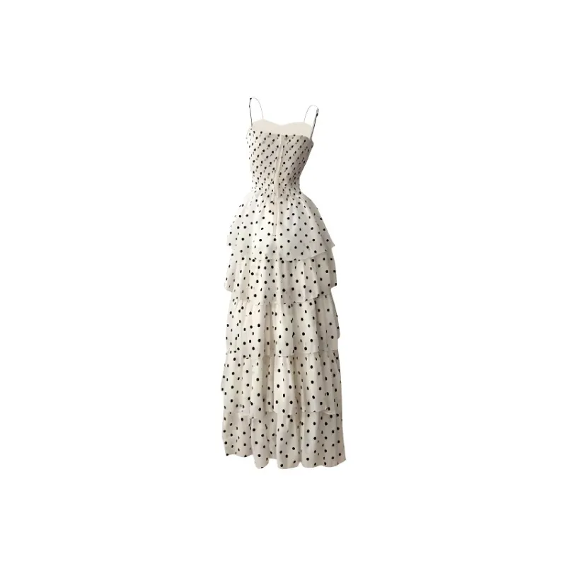 POPO.INFO Slip Dresses Women's White-1