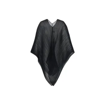 PLEATS PLEASE ISSEY MIYAKE Polyester Shawls Women's Black