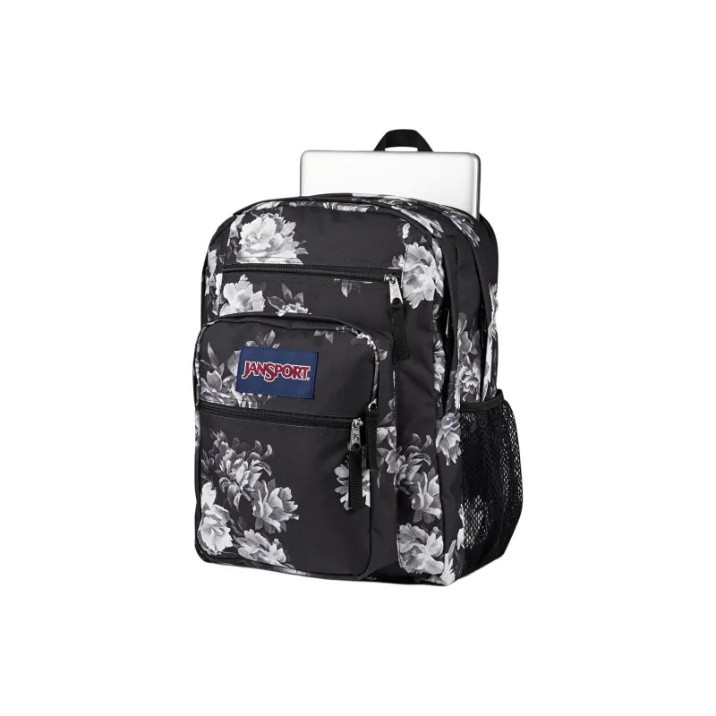JanSport Polyester Backpack Women's Black & Gray White-3