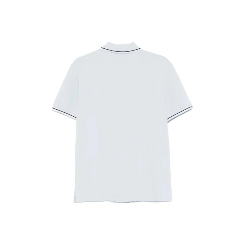 EMPORIO ARMANI Striped trim Piqué Polo Shirt-1