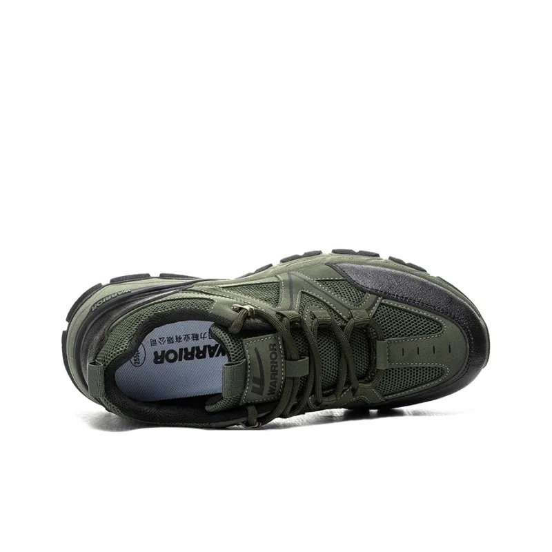 WARRIOR Hiking / Trekking Shoes Men Low Top Army Green-2