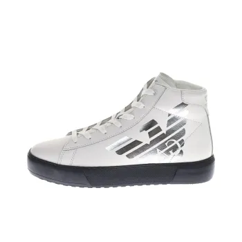 EMPORIO ARMANI EA7 High Top Skateboard Shoes Men's White