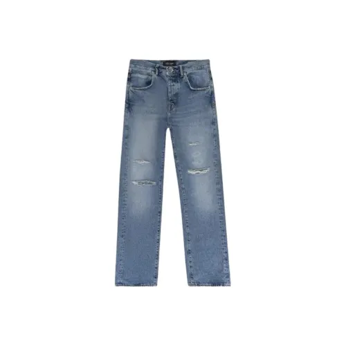 P018 Stone Wash Destroy "Blue" Jeans