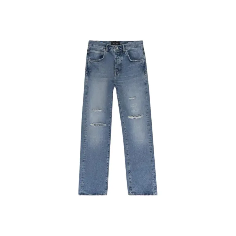 P018 Stone Wash Destroy "Blue" Jeans-0
