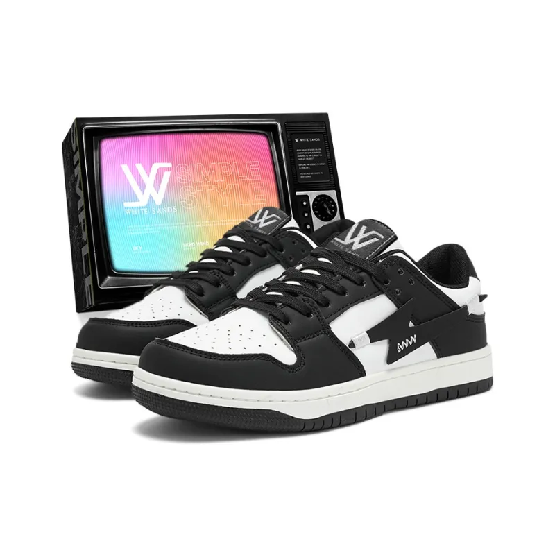 White Sands Slip Resistant, Abrasion Resistant, Breathable, Lightweight Low Top Skateboard Shoes Unisex-4