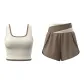 [Bra Clothing Sets]Ivory White+Cocoa