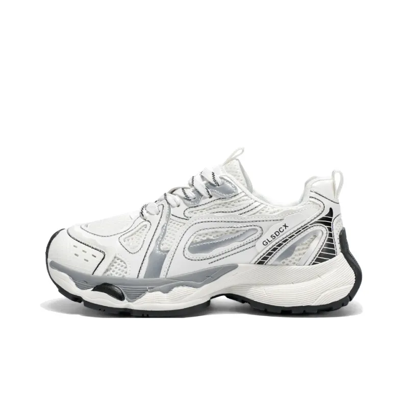 Colorful Creations Slip Resistant, Abrasion Resistant, Breathable, Height Increasing Low Top Chunky Sneakers Men's-8
