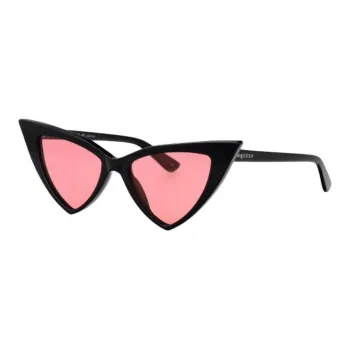 Alexander McQueen Recycled Acetate Irregular Shape Sunglasses Unisex Black