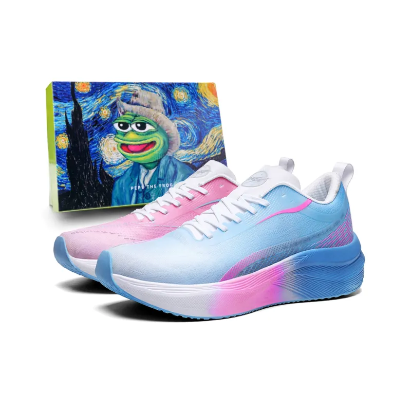 Pepe The Frog Cushioning Abrasion Resistant Breathable Lightweight Rebound Low Top Running Shoes Unisex-0