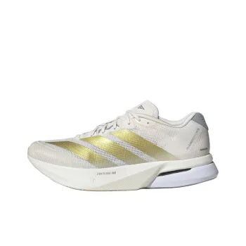 Adidas Adizero Boston 13 Anti Slip Wear Resistant Low Top Running Shoes Men's White Gold