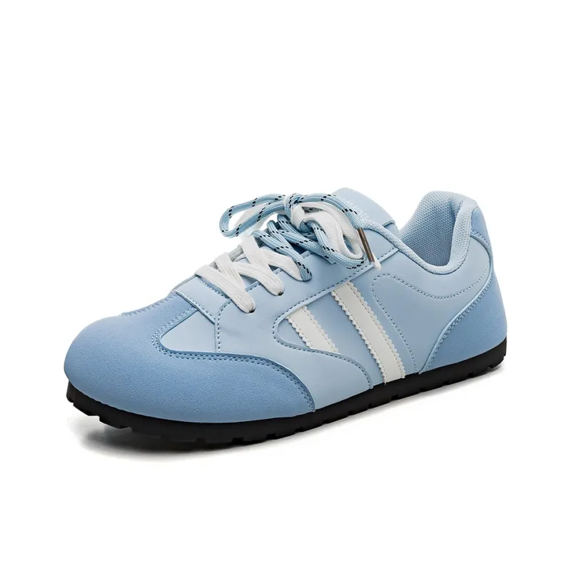 HUANQIU Slip Resistant, Abrasion Resistant, Lightweight Low Top Skateboard Shoes Women's Blue-1