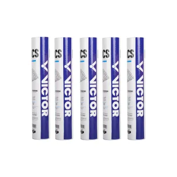 VICTOR Victory NCS New Carbon Sound Synthetic Shuttlecock 12 Pack Faux Fur Competition Training Shuttlecocks