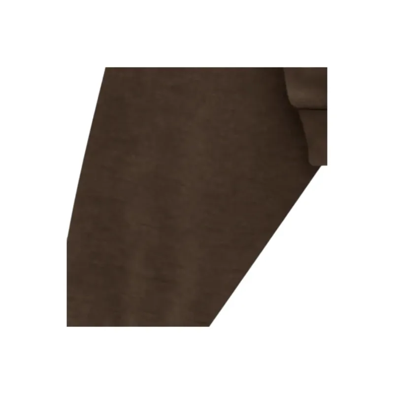 Fear Of God Essentials Women's Heavy Fleece Cropped V Neck Hoodie Brown-3