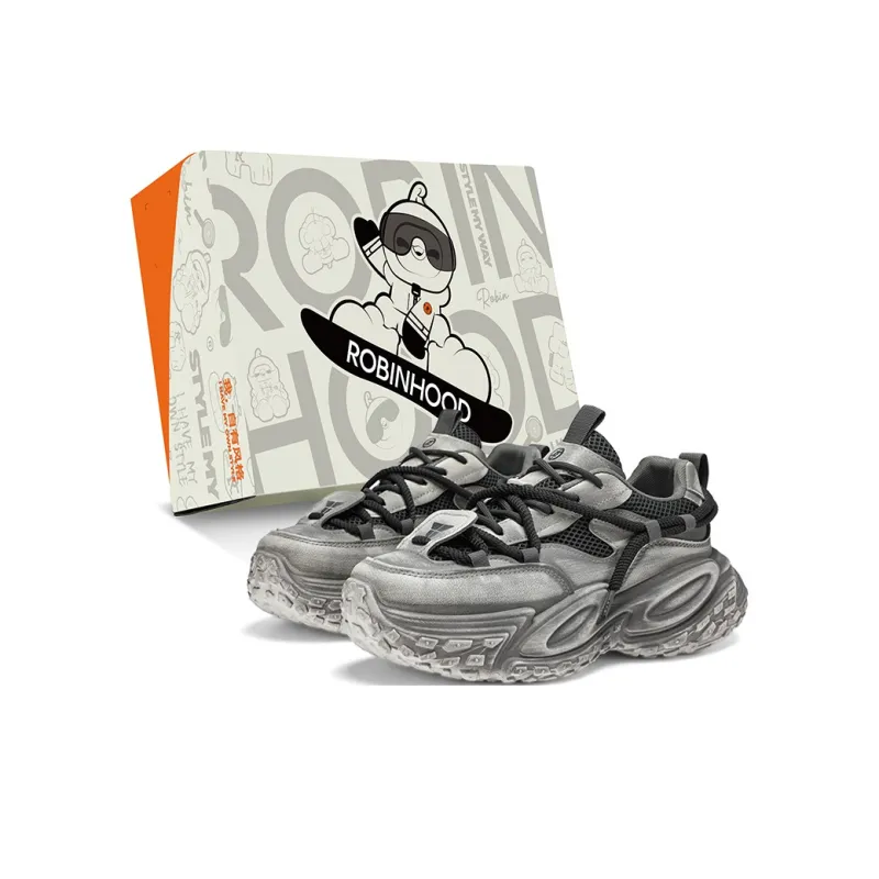 ROBINHOOD Cushioning, Slip Resistant, Abrasion Resistant Support Low Top Chunky Sneakers Men's-14