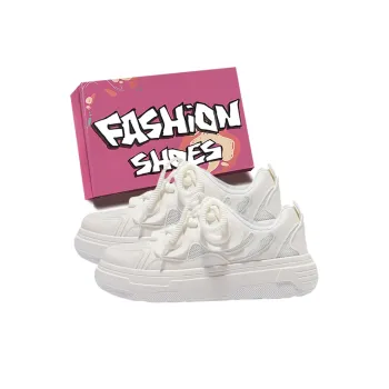 LURAD Low Top Skateboard Shoes Women's White