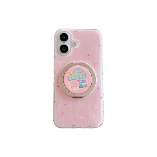 Record Star PC Material Pivot Magnetic Phone Cases Compatibility IPhone16ProMa Girlish