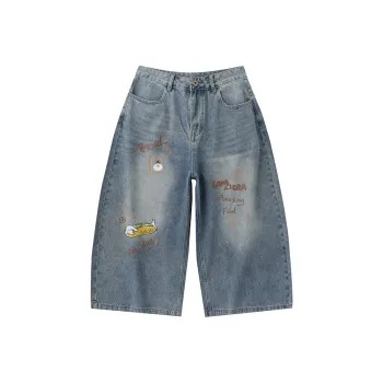 LAMLICKA Denim Shorts Unisex Blue