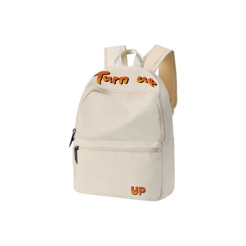 TURN UP Polyester Backpack Laptop Bag Unisex Apricot-6